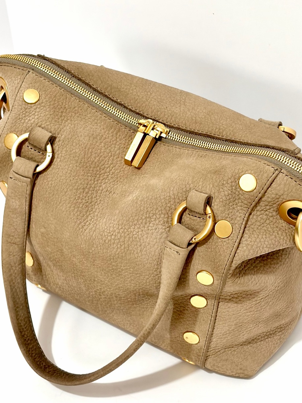 Hammitt Daniel MD Satchel In Natural Grey/ Brushed Gold/Missing CB Strap EUC - Picture 3 of 14